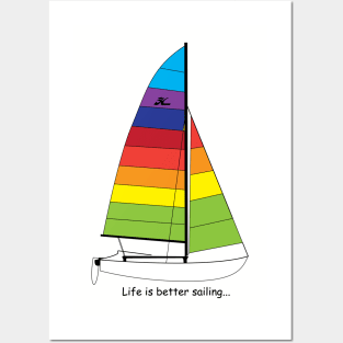 Hobie 16 Catamaran Sailboat Posters and Art